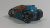 2009 Hot Wheels Tire Tread Raceway Vandetta Blue #9 Die Cast Toy Car Vehicle