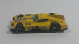 2009 Hot Wheels Track Legends Formul8r Yellow Die Cast Toy Car Vehicle