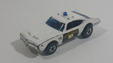 Vintage 1977 Hot Wheels Olds 442 Police Cruiser White Die Cast Toy Car Vehicle BW Hong Kong