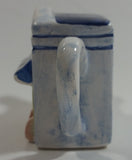 Vintage Rare Red Rose Tea Hairdresser Barber Shop Building Shaped Miniature Mini Ceramic Teapot