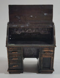 Vintage 1975 Durham Industries Holly Hobbie "Old Fashioned Collectors Miniatures" No. 11 Die Cast Metal Antique Roll Top Desk That Opens