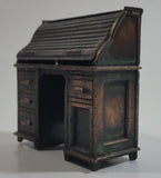 Vintage 1975 Durham Industries Holly Hobbie "Old Fashioned Collectors Miniatures" No. 11 Die Cast Metal Antique Roll Top Desk That Opens