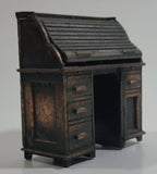 Vintage 1975 Durham Industries Holly Hobbie "Old Fashioned Collectors Miniatures" No. 11 Die Cast Metal Antique Roll Top Desk That Opens
