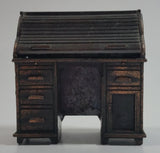 Vintage 1975 Durham Industries Holly Hobbie "Old Fashioned Collectors Miniatures" No. 11 Die Cast Metal Antique Roll Top Desk That Opens