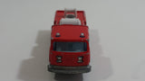 Vintage Majorette Pompier Fire Ladder Truck No. 207 Red 1/100 Scale Die Cast Toy Car Firefighting Rescue Emergency Vehicle