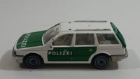 Siku No. 1076 VW Passat Variant GT Polizei Police Cop White and Green 1/55 Scale Die Cast Toy Car Rescue Emergency Vehicle with Opening Hatch Door