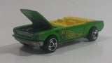 2000 Hot Wheels '65 Mustang Convertible Classic Rock Lime Green Die Cast Toy Car Vehicle