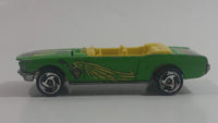 2000 Hot Wheels '65 Mustang Convertible Classic Rock Lime Green Die Cast Toy Car Vehicle