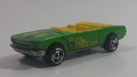 2000 Hot Wheels '65 Mustang Convertible Classic Rock Lime Green Die Cast Toy Car Vehicle