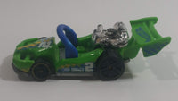 2014 Hot Wheels Race Track Aces Let's Go Bright Green Die Cast Toy Car Go Kart Vehicle