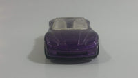 2010 Hot Wheels Corvette C6 Convertible Metallic Purple Die Cast Toy Car Vehicle