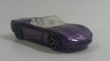 2010 Hot Wheels Corvette C6 Convertible Metallic Purple Die Cast Toy Car Vehicle