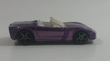 2010 Hot Wheels Corvette C6 Convertible Metallic Purple Die Cast Toy Car Vehicle