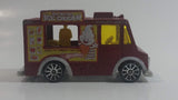 2009 Hot Wheels HW City Works Good Humor Truck "Mike McCone's Ice Cream" Dark Red Catering Food Truck Die Cast Toy Car Vehicle