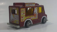 2009 Hot Wheels HW City Works Good Humor Truck "Mike McCone's Ice Cream" Dark Red Catering Food Truck Die Cast Toy Car Vehicle