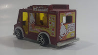 2009 Hot Wheels HW City Works Good Humor Truck "Mike McCone's Ice Cream" Dark Red Catering Food Truck Die Cast Toy Car Vehicle