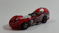 2001 Hot Wheels Power Rocket Clear Red Die Cast Toy Fantasy Race Car Vehicle