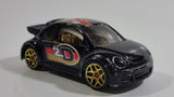 2003 Hot Wheels Flag Flyers Volkswagen New Beetle Cup Black Die Cast Toy Car Vehicle