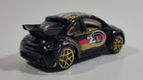 2003 Hot Wheels Flag Flyers Volkswagen New Beetle Cup Black Die Cast Toy Car Vehicle