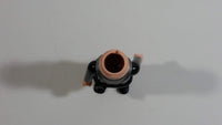 1993 Geobra Playmobil No Hair Knight in Red Bottoms Black Top with Silver Dots and collar  3" Tall Toy Figure Wearing a Holster