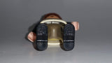 1997 Geobra Playmobil Brown Haired Man Brown Bottoms Cream Top Dark Blue Sleeves 3" Tall Toy Figure