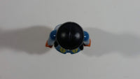 Vintage 1974 Geobra Playmobil Black Haired Native American Indian Man Brown Bottoms Blue Top with White Necklace 3" Tall Toy Figure