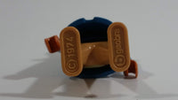 Vintage 1974 Geobra Playmobil Black Haired Native American Indian Man Brown Bottoms Blue Top with White Necklace 3" Tall Toy Figure