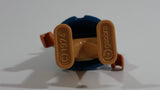 Vintage 1974 Geobra Playmobil Black Haired Native American Indian Man Brown Bottoms Blue Top with White Necklace 3" Tall Toy Figure