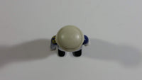1997 Geobra Playmobil Grey Haired US Military Servicemen Man Blue Bottoms Dark Blue Top 3" Tall Toy Figure