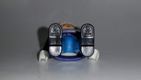 1997 Geobra Playmobil Grey Haired US Military Servicemen Man Blue Bottoms Dark Blue Top 3" Tall Toy Figure