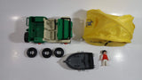 Vintage 1981 Geobra Playmobil Jeep, Tires, Tent, Row Boat, and Girl Figure and Accessories