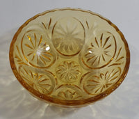 Vintage Yellow Orange 4 3/8" Depression Glass Nut Candy Dish