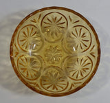 Vintage Yellow Orange 4 3/8" Depression Glass Nut Candy Dish