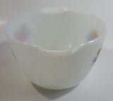 Vintage Anchor Hocking No. 606 Colorful Berries Design Fire King White Milk Glass Berry Serving / Mixing Bowl Oven Proof 8 Made in USA