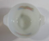 Vintage Anchor Hocking No. 606 Colorful Berries Design Fire King White Milk Glass Berry Serving / Mixing Bowl Oven Proof 8 Made in USA