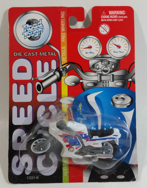 Vintage Yatming Road Tough Speed Cycle No. 1331-6 Motorcycle Street Bike White Die Cast Toy Car Vehicle New in Package