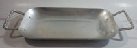 Vintage B.W. Buenilum Hammered Aluminum Serving Platter Tray with Handles Made in U.S.A.