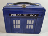 1996 BBC Doctor Who Police Public Call Box Blue Tin Metal Lunch Box Container