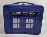 1996 BBC Doctor Who Police Public Call Box Blue Tin Metal Lunch Box Container