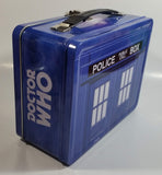 1996 BBC Doctor Who Police Public Call Box Blue Tin Metal Lunch Box Container