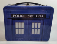 1996 BBC Doctor Who Police Public Call Box Blue Tin Metal Lunch Box Container