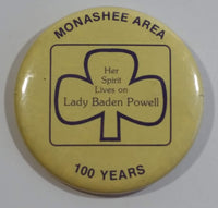 Monashee Area 100 Years Her Spirit Lives on Lady Baden Powell Girl Guides Round Button Pin