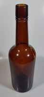 Vintage 11" Tall Brown Amber Glass Bottle