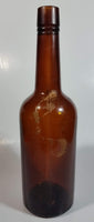 Vintage 11" Tall Brown Amber Glass Bottle