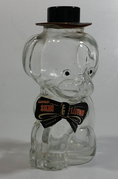 Lanolin Skin Lotion Dog Shaped Clear Glass Bottle - Devonshire - Toronto