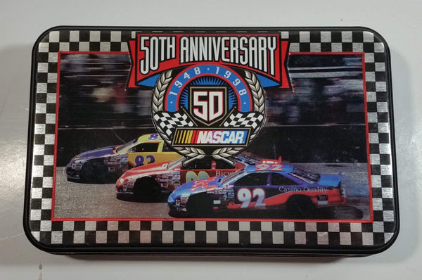 1948-1998 NASCAR 50th Anniversary Limited Edition Playing Cards in Numbered Collector Tin - 2 Packs Sealed