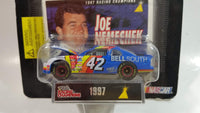 1997 Racing Champions Pinnacle Collector Series Limited Edition NASCAR #42 Joe Nemechek Bell South Chevrolet Monte Carlo White Blue Die Cast Toy Race Car Vehicle with Opening Hood and Trading Card - New in Package Sealed