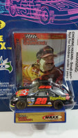 1995 Racing Champions Series Three To The Maxx NASCAR #28 Dale Jarrett Havoline Texaco Ford Taurus Black Die Cast Toy Race Car Vehicle with Maxx Trading Card and Display Stand - New in Package Sealed