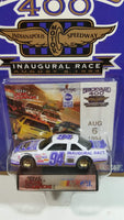 1994 Racing Champions Brickyard 400 Indianapolis Motor Speedway Inaugural Race NASCAR #94 Chevy Lumina White Die Cast Toy Race Car Vehicle with Trading Card and Display Stand - New in Package Sealed