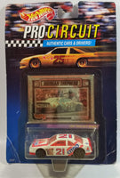 1992 Hot Wheels Pro Circuit NASCAR #21 Morgan Shepherd Citgo Ford Thunderbird White Orange Die Cast Toy Race Car Vehicle with Trading Card - New in Package Sealed